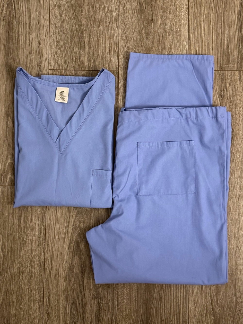 Unisex Medical Scrub Pants & Top Set - Light Blue